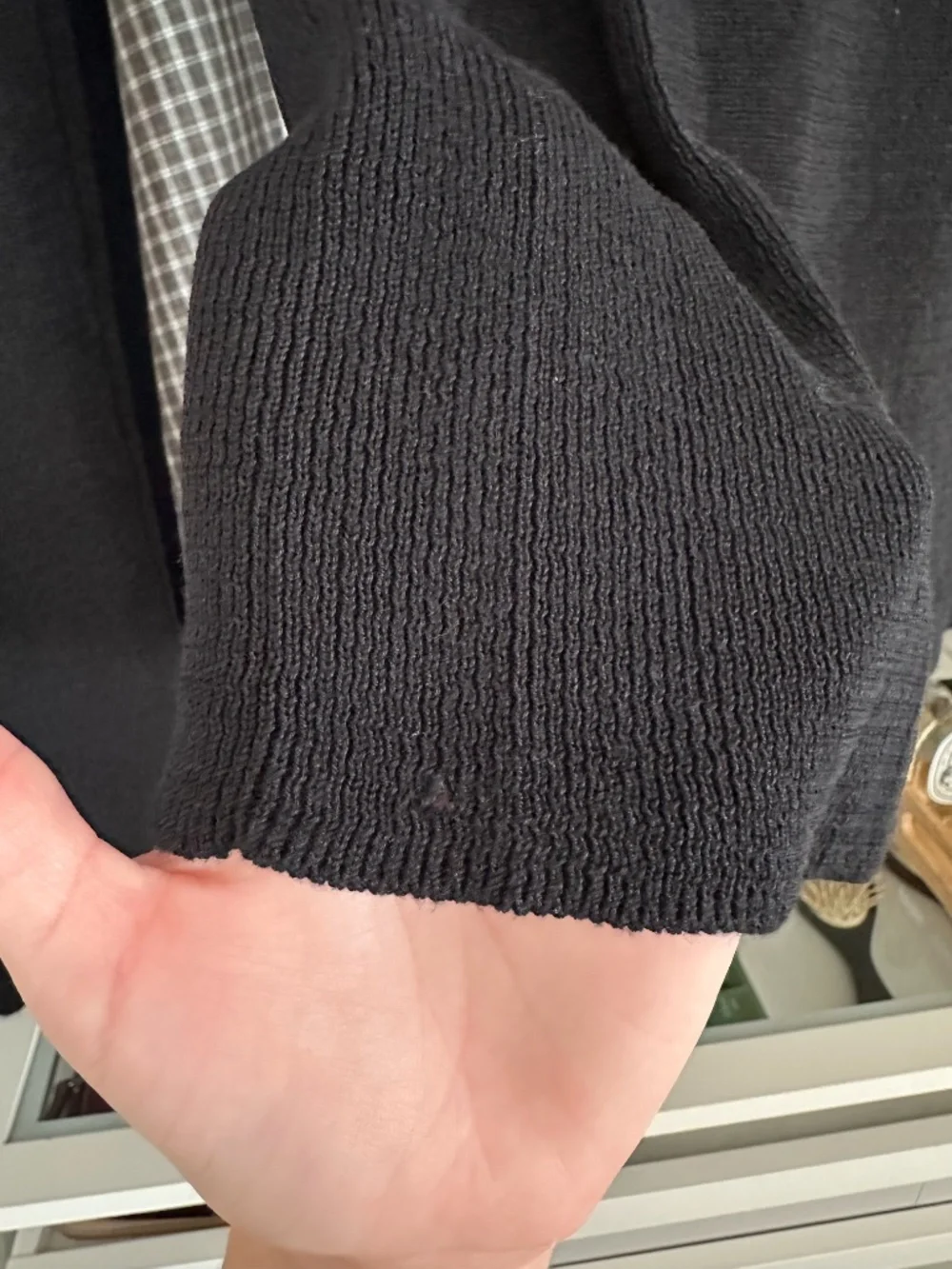 Sezane black mock-neck knit